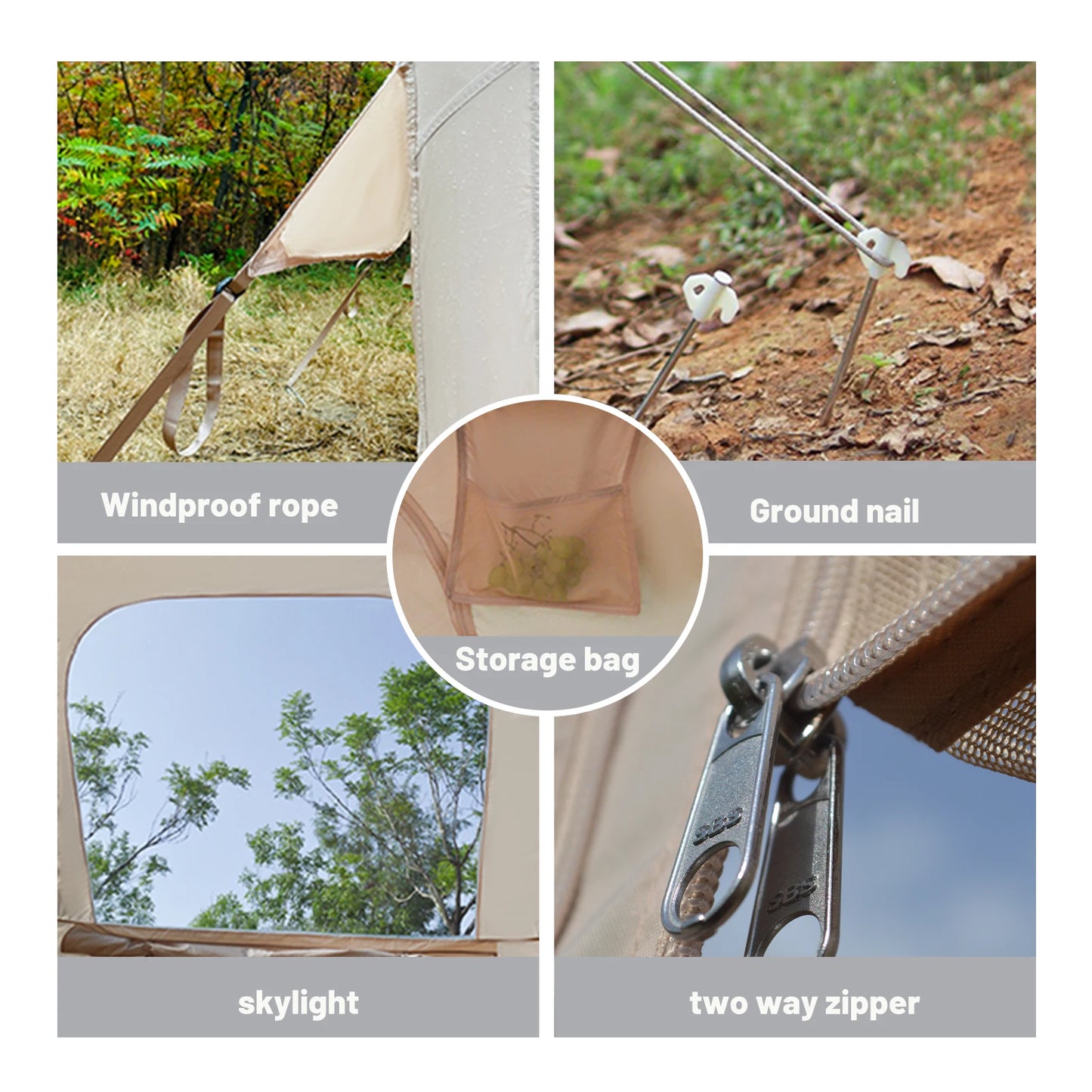 Inflatable Camping Tent Easy Setup Waterproof Windproof .