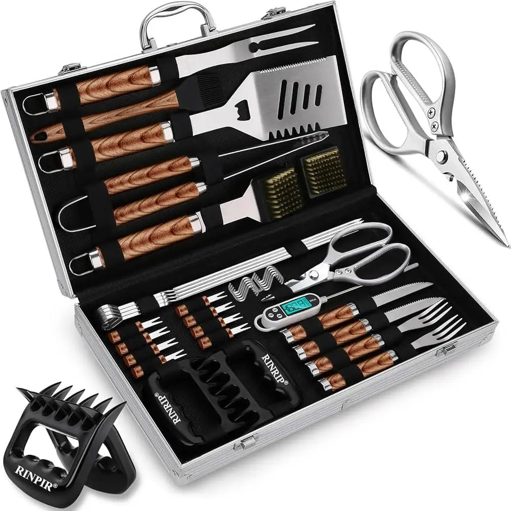 35pcs Professional BBQ Grill Accessories Set Stainless Steel Tools.
