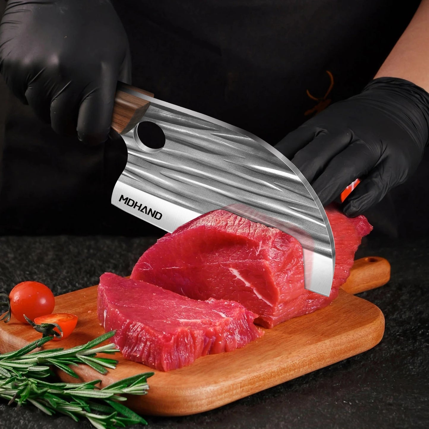 Wood Handle Handmade Forged Meat Cleaver
