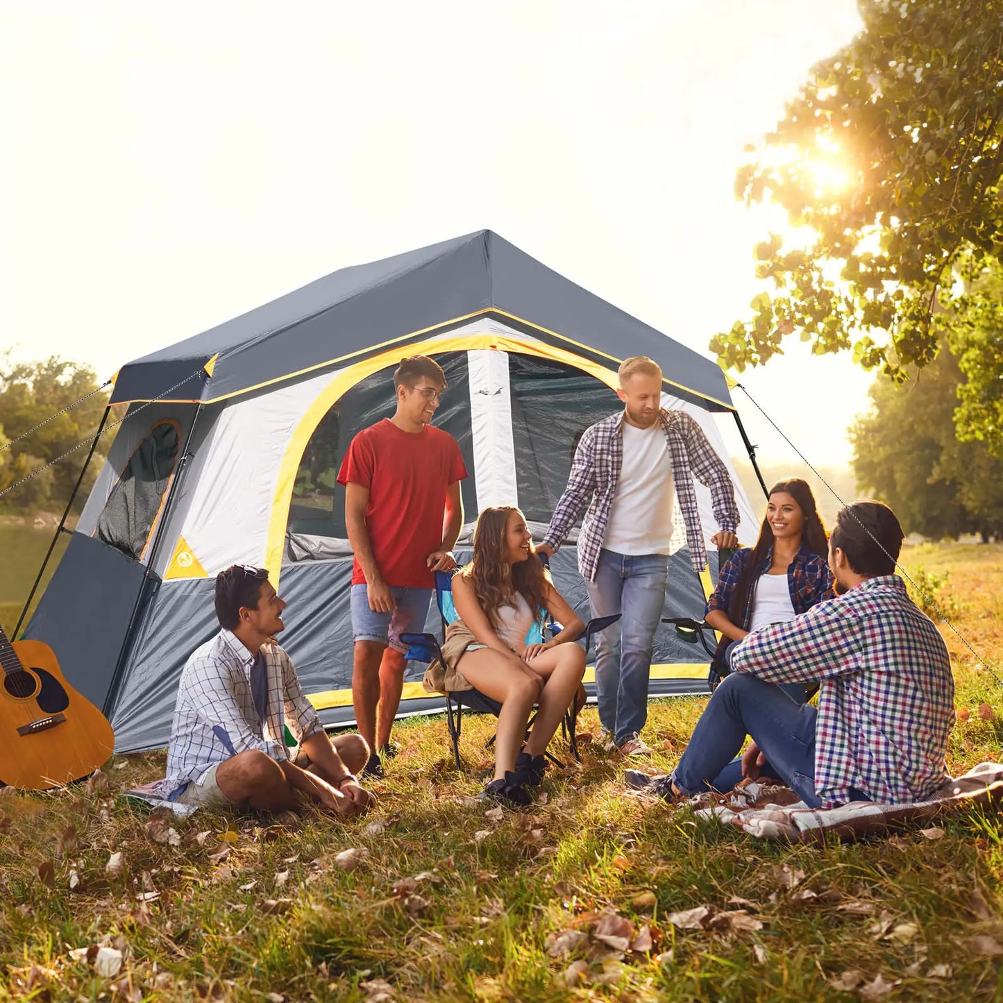 8 Person Camping Tent Portable .