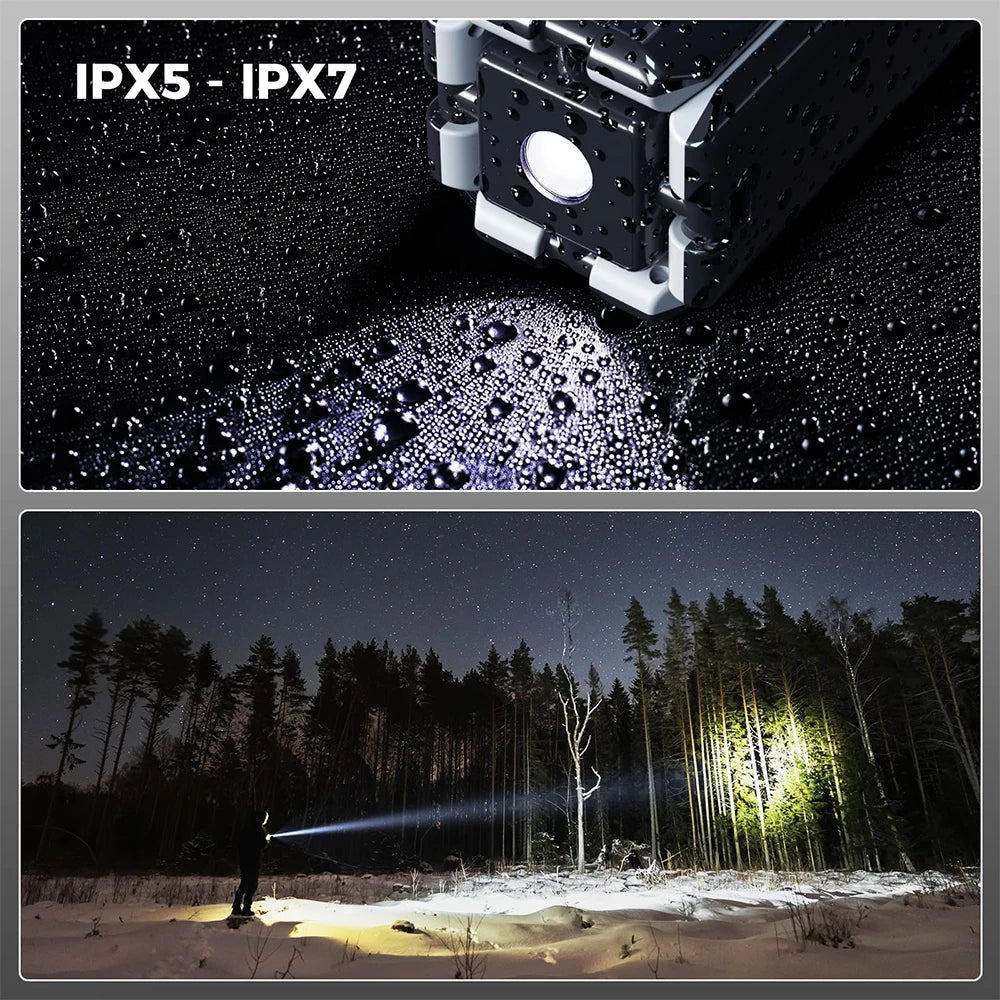 14000mAh Rechargeable Bright Rotatable Telescopic LED RV Camping Lantern.