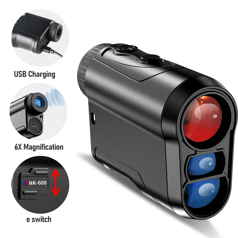 Laser Golf Range Finder with Slope Compensation Vibration for Hunting