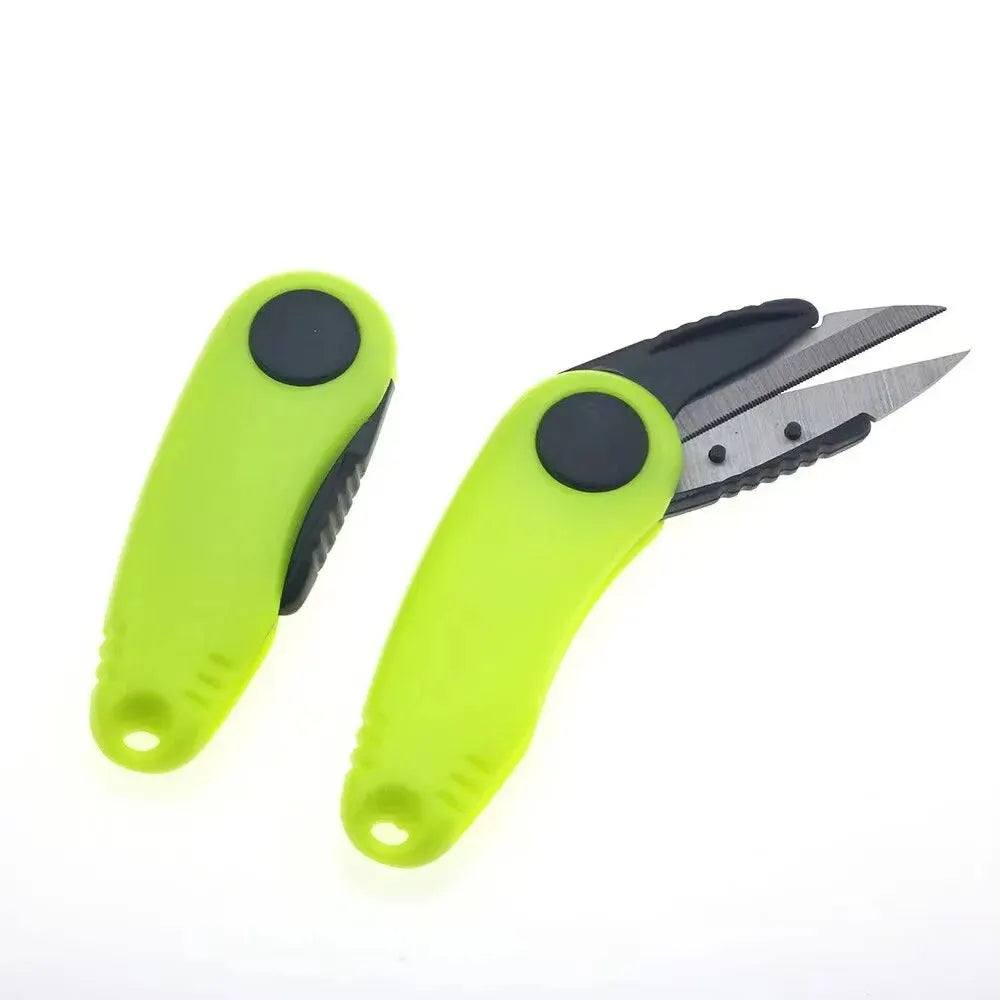 Folding Scissors Stainless Steel Fish Use Scissor Multifunction Fishing Line Cut Clipper Shrimp-Type Fishing Tackles Pesca