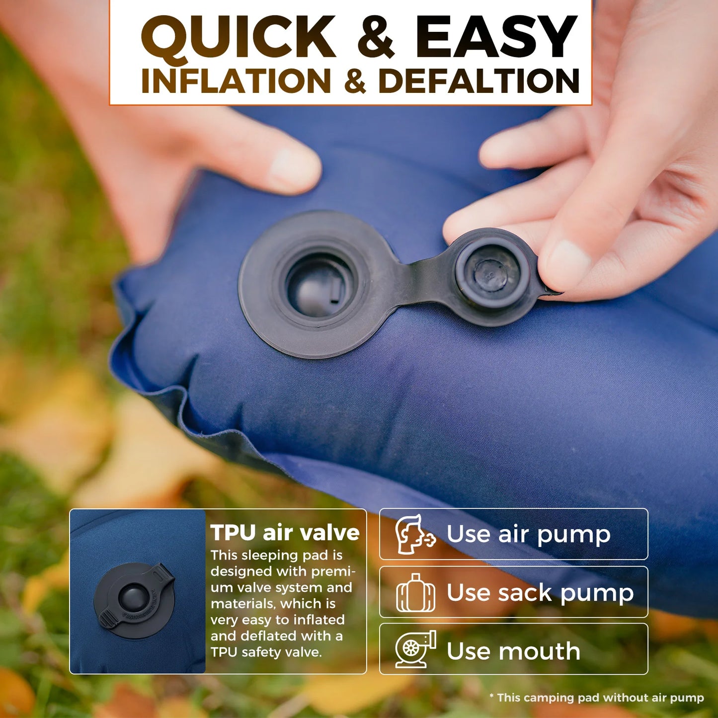Sleeping Pad, Ultralight Inflatable Sleeping Pad.