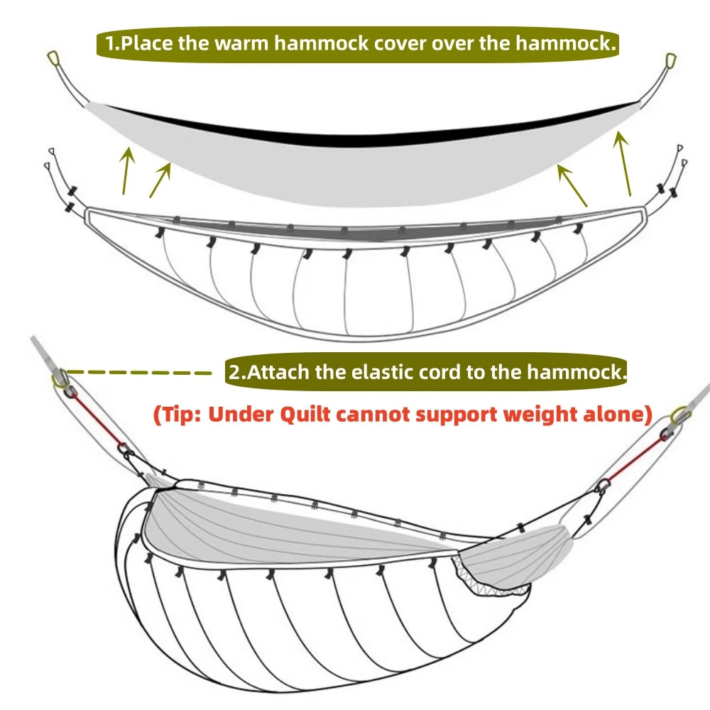 Hammock Insulated Under Blanket 4 Seasons Lightweight Soft Warm