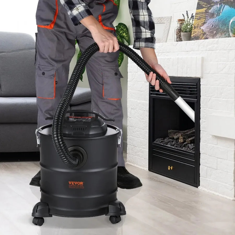 Ash Vacuum5 Gallon 1200W for Fireplaces Pellet Stoves Grills BBQ.