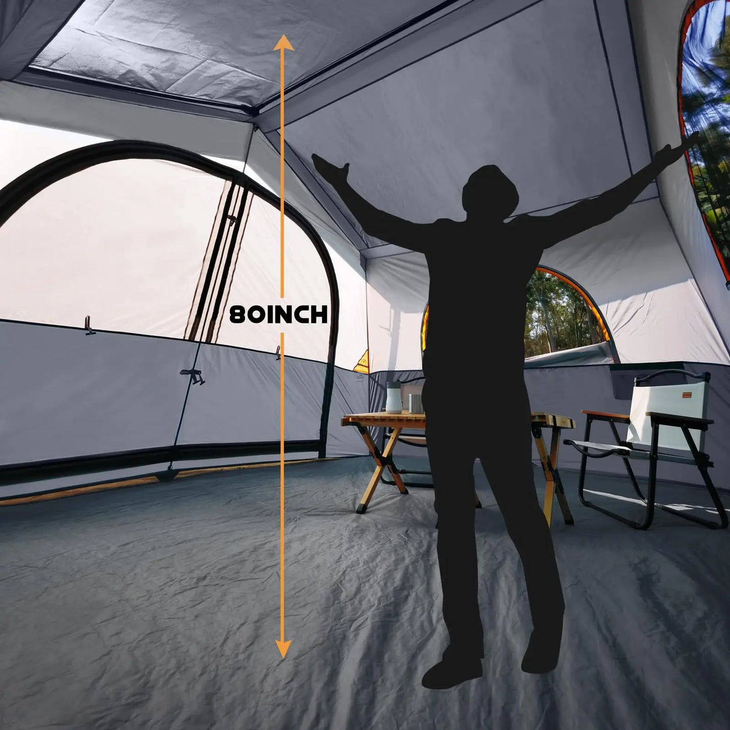 8 Person Camping Tent Portable .