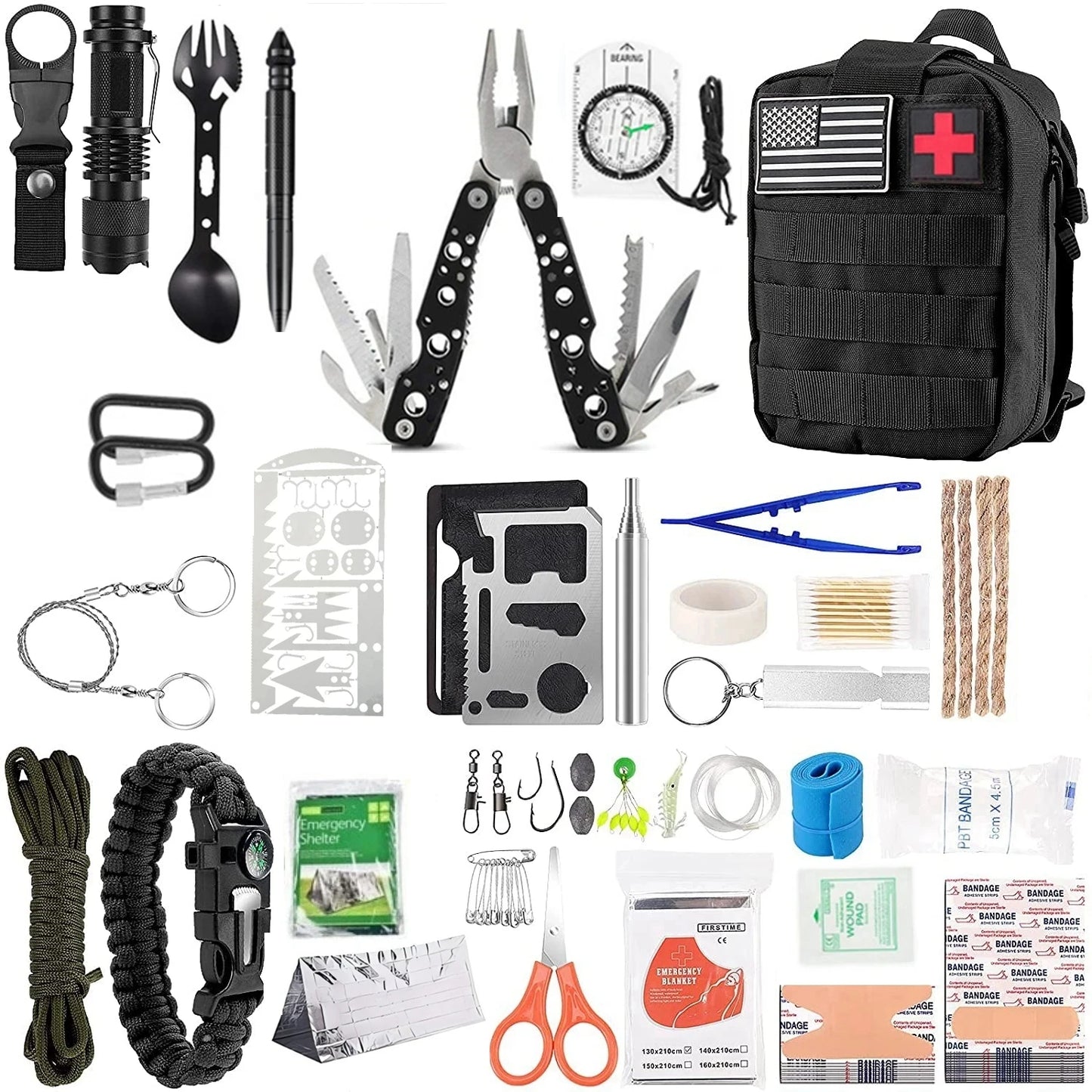 First Aid Kit for Outdoor Survival, Emergency Kits.