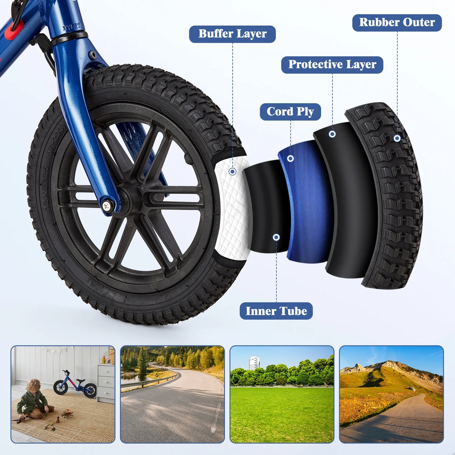 Electric Bike For Kids Ages 3-5 Years Old Kids 24V 100W.