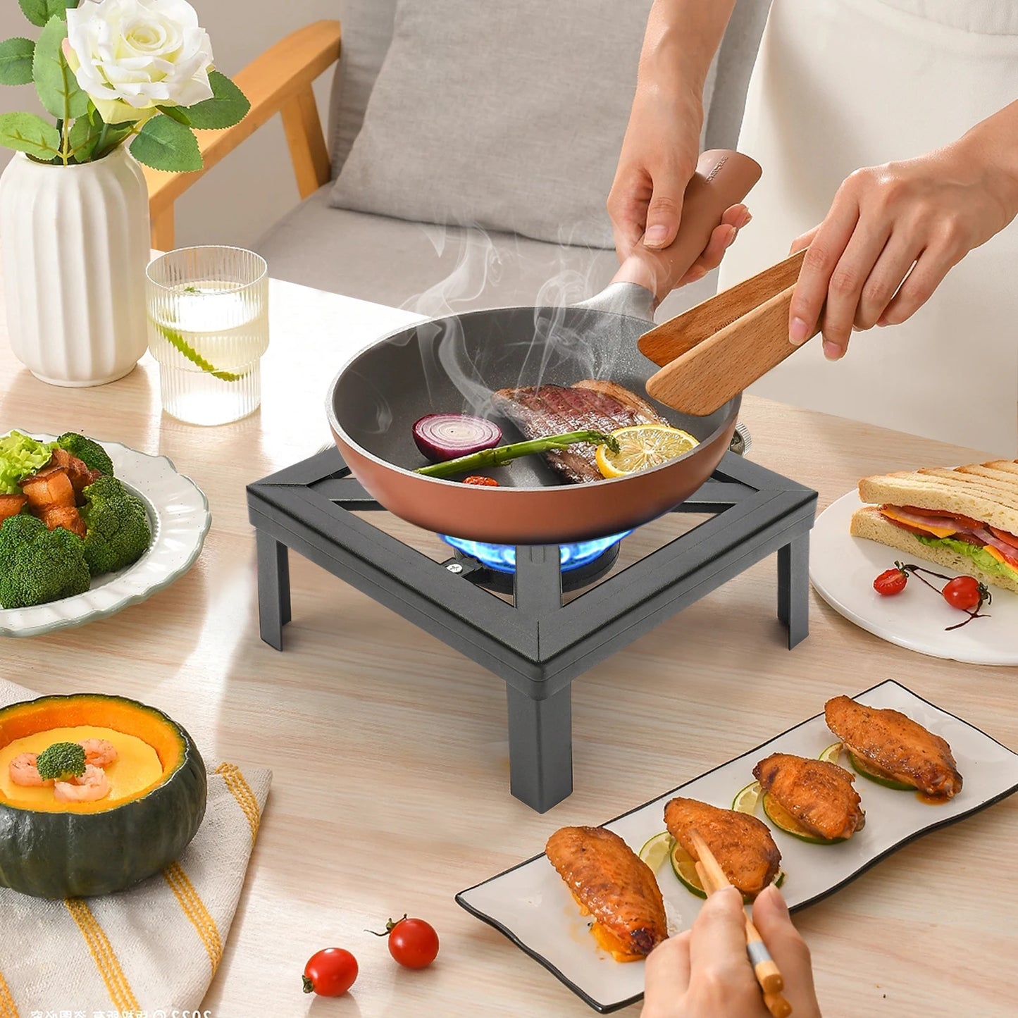 Camping Stove Burner Cast Iron Propane Gas.