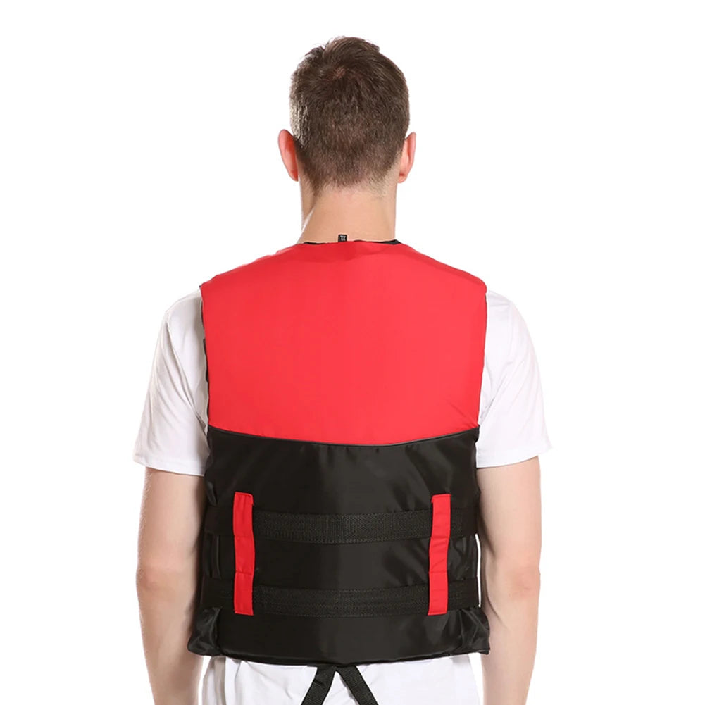 Swimming Buoyancy Life Vest for Kids Adults Red.