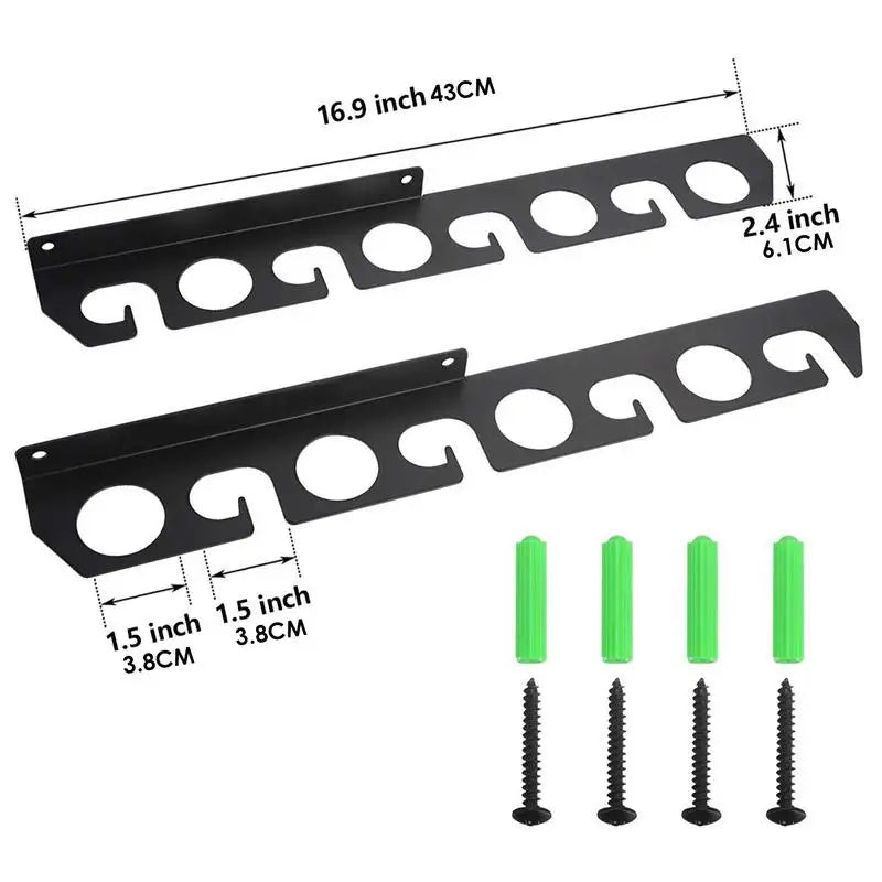 Fishing Rod Storage Horizontal Wall Mounted Fishing Rod Storage Rack Sturdy Steel Fishing Rod Storage Rack Space-Saving Pole