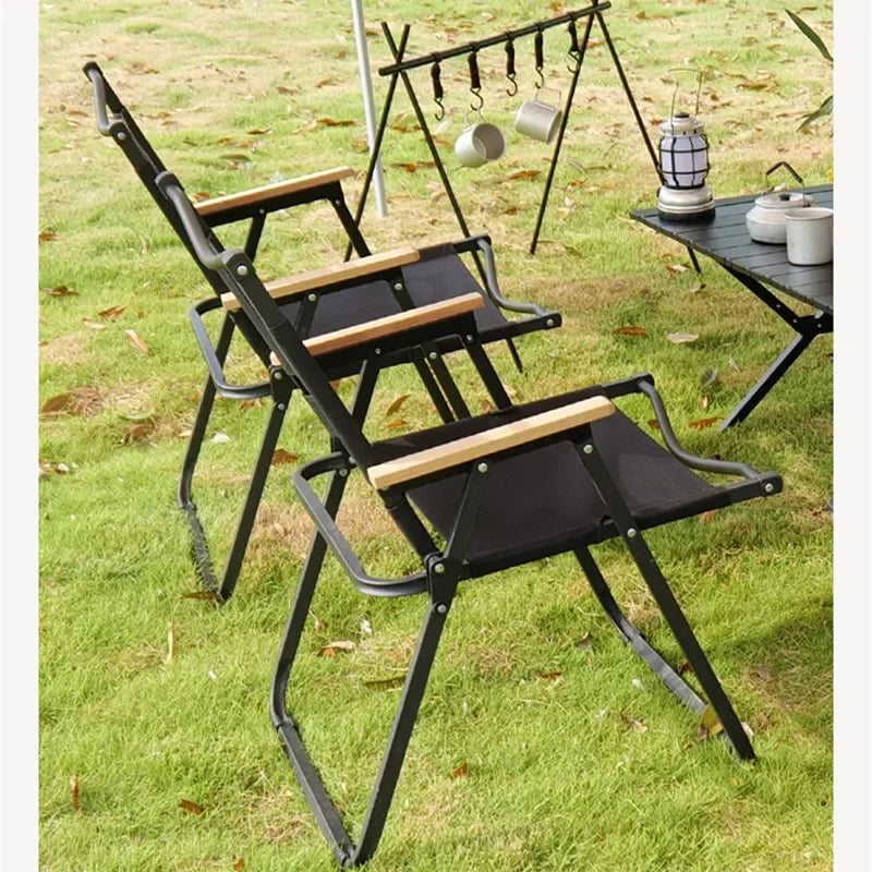 4/2/1PCS-khaki Camping Chair Portable Outdoor Chair.