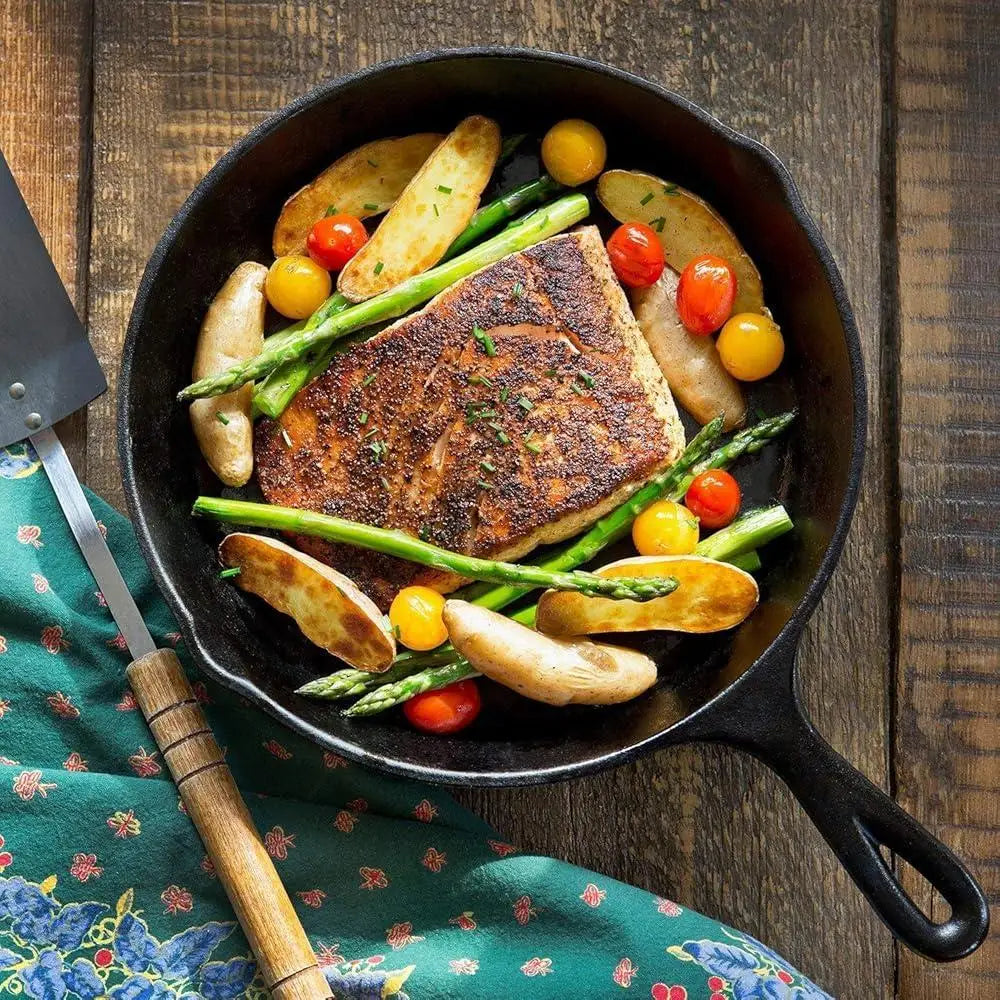 Heavy Duty Cast Iron Skillet Set 3 Piece Pre-Seasoned Cookware.