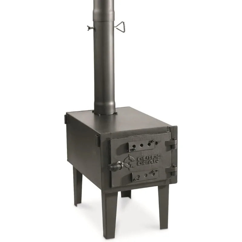 Outdoor Wood Burning Stove, Portable with Chimney Pipe