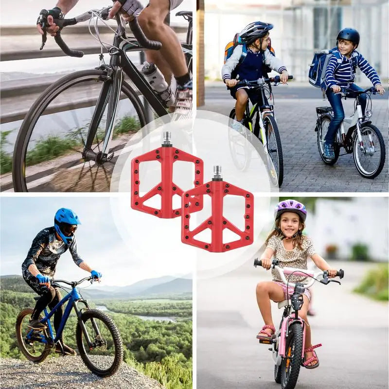 Mountain Bikes Pedals Flat Non-Slip Flat Pedals Enlarged Colorful Cycling Pedals Accessories Cycling Footrest For For Commuting