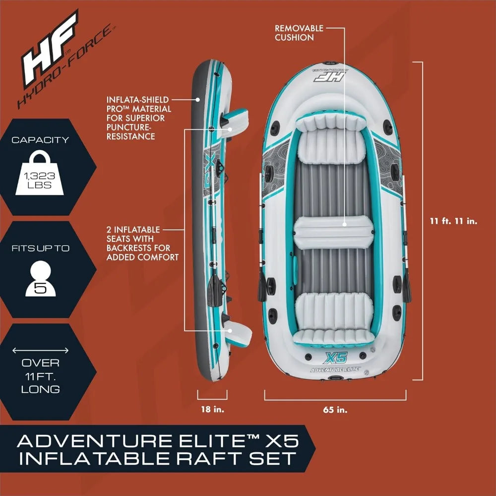 Hydro-Force Inflatable Raft Set