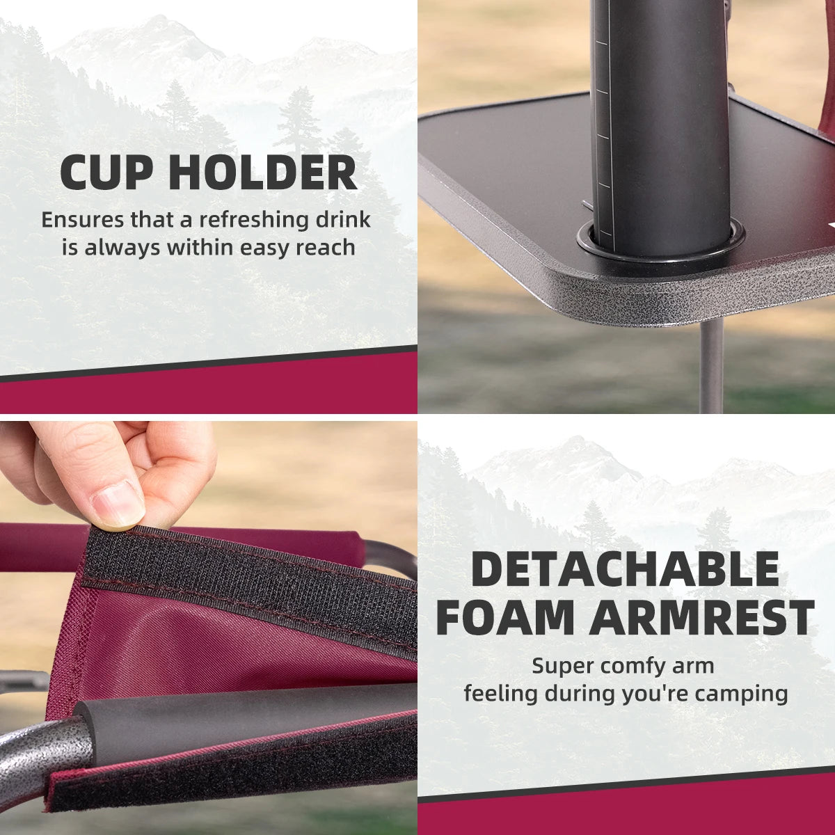 Director Camping Chair with Cooler Bag , Foldable Side Tray .