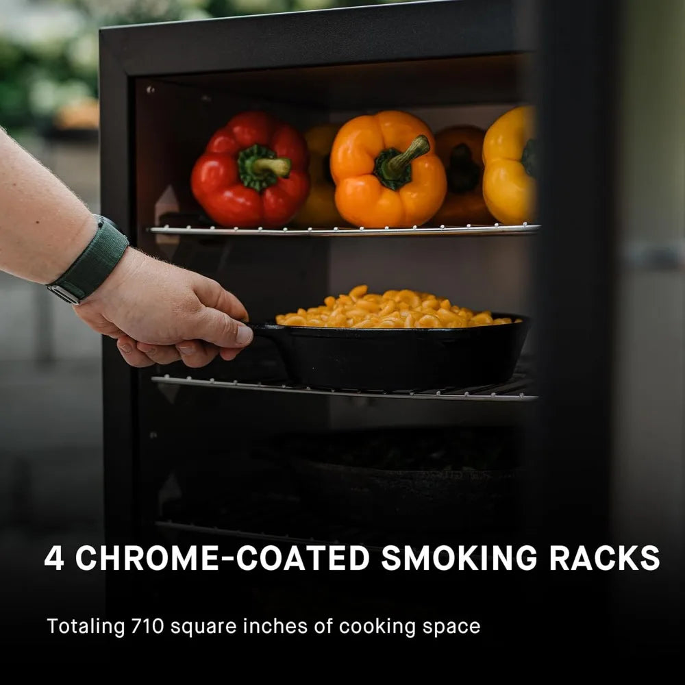 30-inch Digital Electric Vertical Smoker with Side Wood Chip Loader