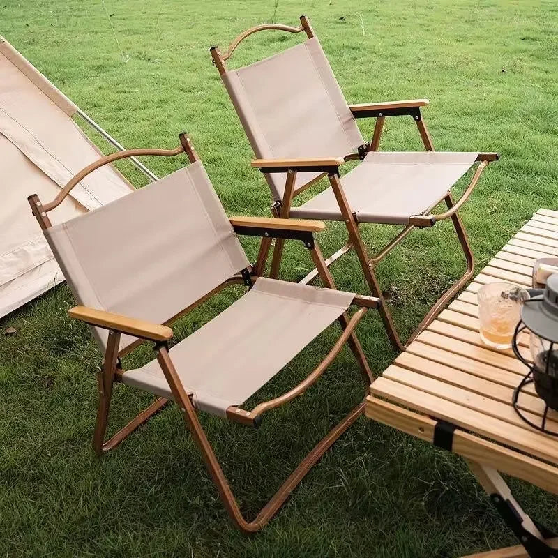 4/2/1PCS-khaki Camping Chair Portable Outdoor Chair.