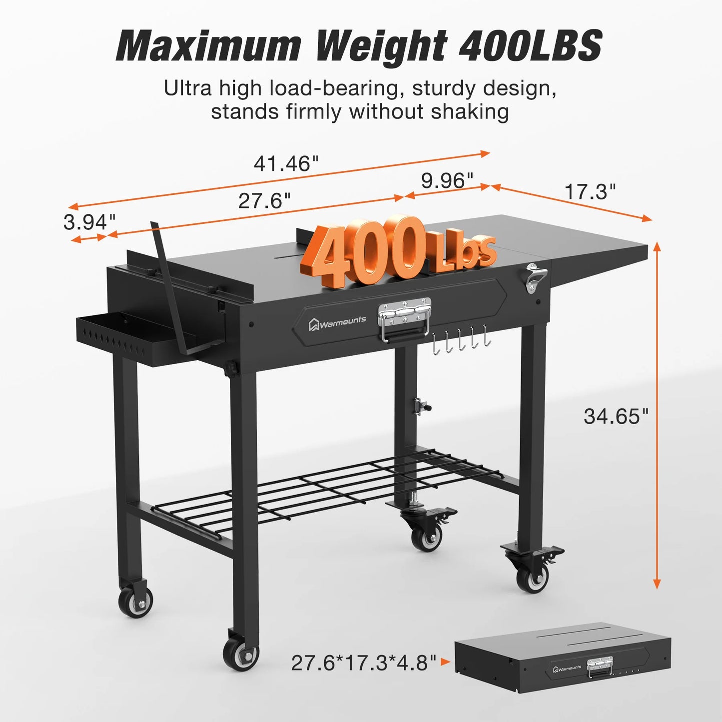 Portable BBQ Cart BBQ Table .