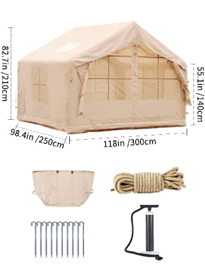 Inflatable Tent for Camping - 6-8 Person Ultra-Quick Setup.