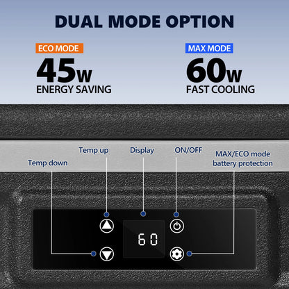 75L Portable Car Refrigerator Compressor Fridge Freezer