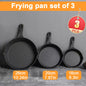 "3-piece cast iron cookware se, 6-inch/8-inch/10-inch cast iron skillets.