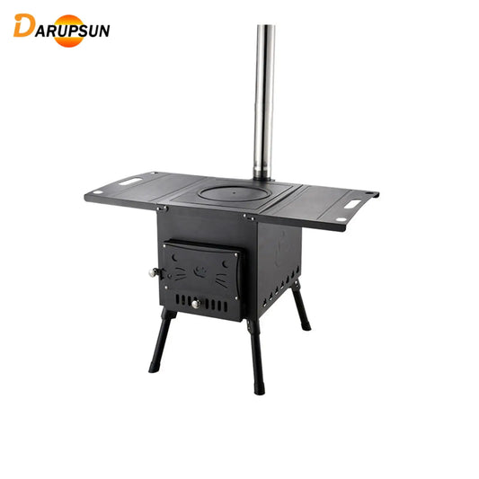 DARUPSUN Outdoor Portable Camping Wood Stove Picnic Cook Folding Heating Wood Burning