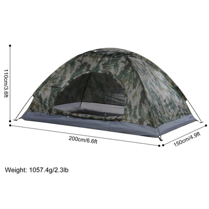 1/2 Person Ultralight Camping Tent Single Layer Portable.