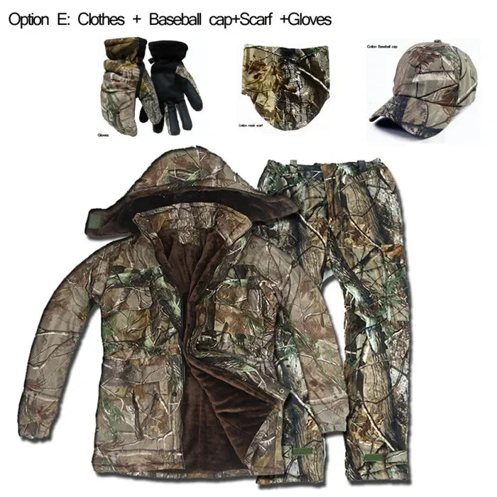 High Quality Man Winter  Camouflage Ghillie Suit Outdoor Cold Weather Suit.