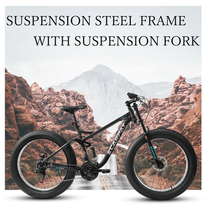 26 inch Mountain Bike, Full-Suspension 21 Speeds