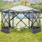 12x12ft Pop up Gazebo Screen House Tent with Mosquito Netting, 6 Sided.