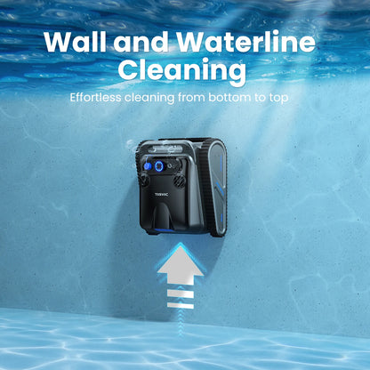 Cordless Robotic Pool Cleaner, Pool Vacuum for Inground Pools with 4 Motors.