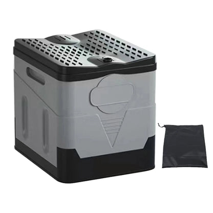 Portable Outdoor Folding Toilet Strong Bearing Capacity Reusable Trash Can.