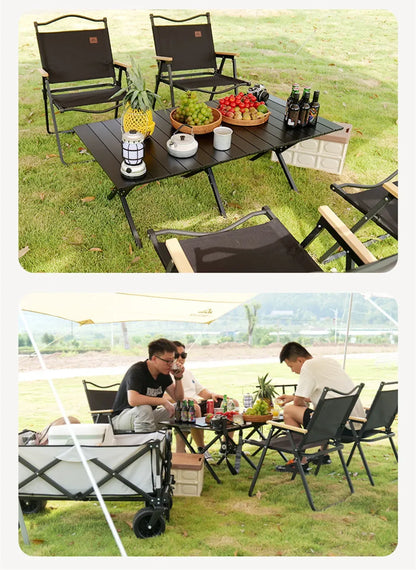 4/2/1PCS-khaki Camping Chair Portable Outdoor Chair.