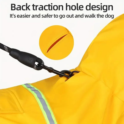 Fashionable Pet Hooded Raincoat, Dog Raincoat.