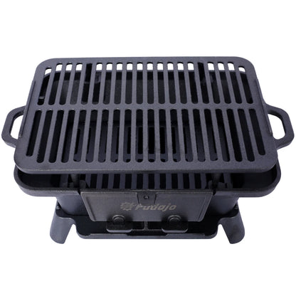 Grill Outdoor, Portable Charcoal Grill Tabletop Cast Iron.