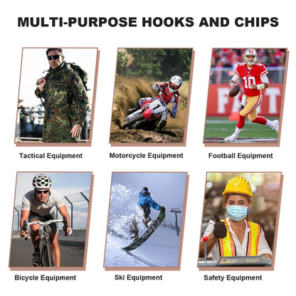 Helmet Holder, Wall-Mounted Rack With 4 Glove Clips & Hooks, Storage Organizer For Helmets Gear Clothes.