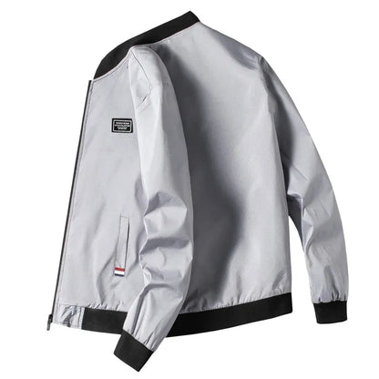 Man Leisure Jacket New Spring Autumn Solid Color Zipper Windproof Jacket.