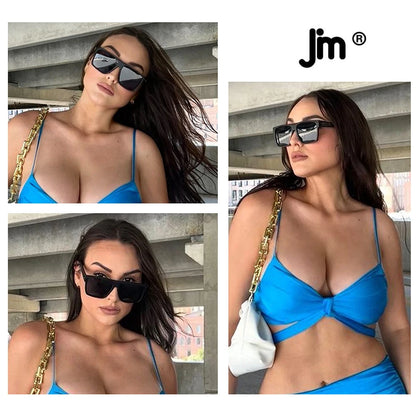 Retro Oversized Square Polarized Sunglasses Women Men.