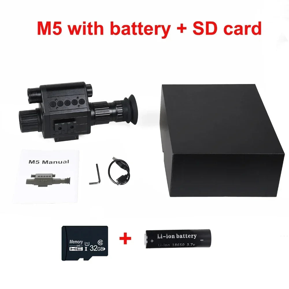 Digital Night Vision Riflescope 940nm IR Scope 5X Zoom HD 1080P Video Photo 300m.