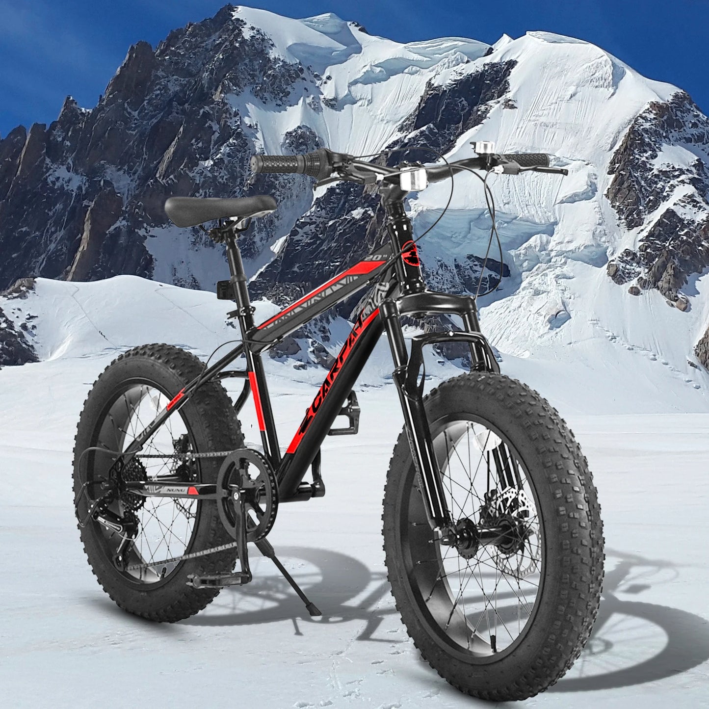20 Inch Kids' Bike, 4-Inch Wide Fat Tire  Mountain Bike, 7 Speed
