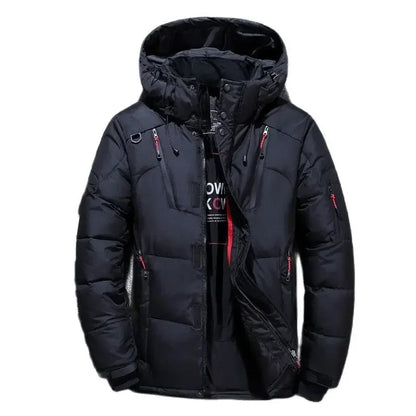Men White Duck Down Parkas -20 Degree Winter Jacket Men's.