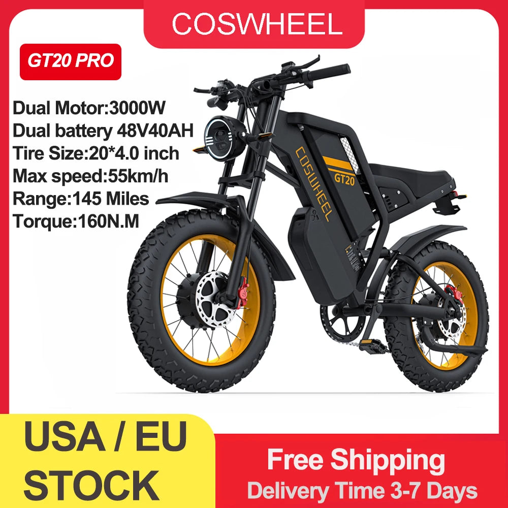 Electric bike for Adult 2000W 60V Off-Road Motorcycle 20Inch.