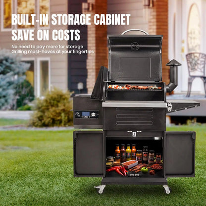 Wood Pellet Grill & Smoker  with Automatic Temperature Control