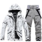 Winter Ski Suit Set -30℃ Cold Snowboard Wear Men/Women Ski Suit Waterproof.