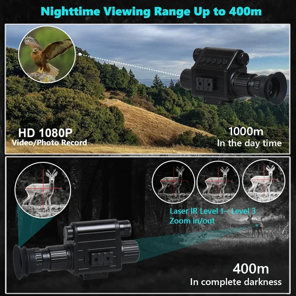 Digital Night Vision Riflescope 940nm IR Scope 5X Zoom HD 1080P Video Photo 300m.