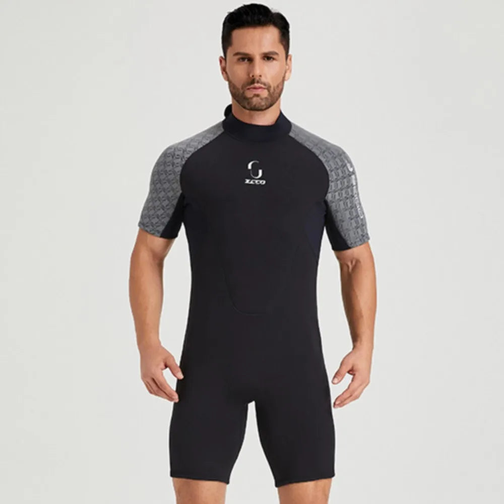 Wetsuit 3mm Neoprene Surf Suit Short Sleeve Swimwear.