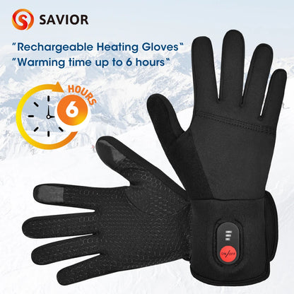 Rechargeable Electric Heated Gloves Waterproof Women Men Touch Screen.